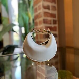 FENDI Mini Fendigraphy White Vitello Grace Leather Top Handle Bag